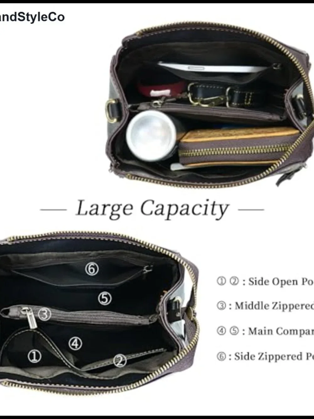 Leather Crossbody Bag Satchel Handbag with Embossed Rose Pattern